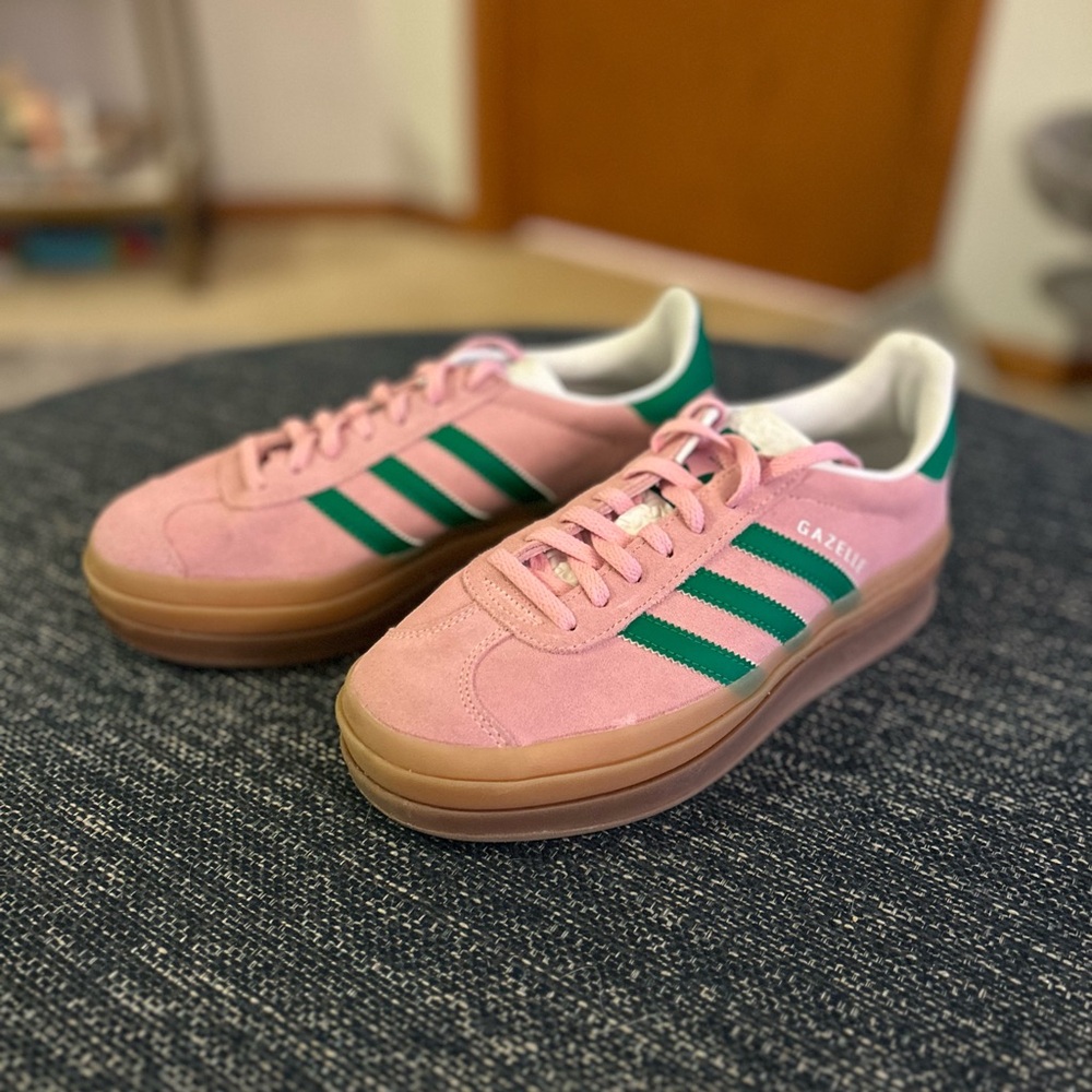 Adidas Gazelle Bold Pink and Green Women's Shoes